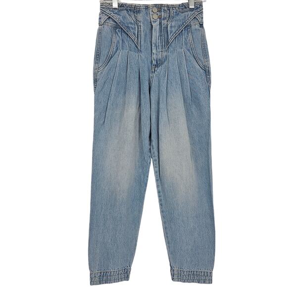 Blank NYC Womans size 25/1 Steal The Show Tapered Pleated Yoke Denim Jeans Y2K - Picture 1 of 8